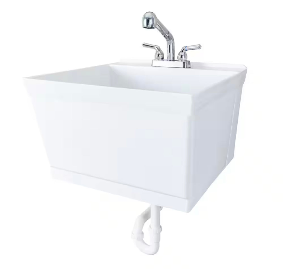 23.5"x22.88" wall mounted utility sink w/faucet