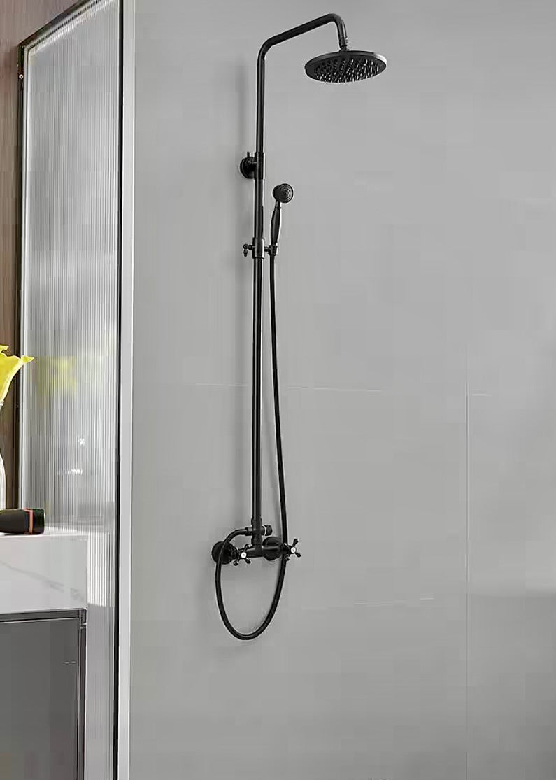 8" Rain shower kit matte black