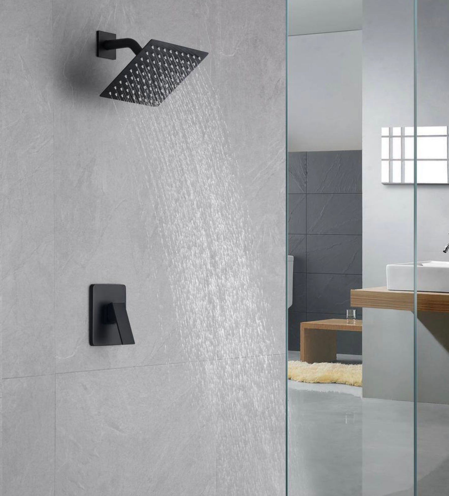 1 spray shower faucet in matte black