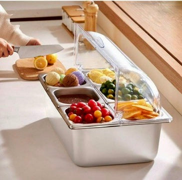 6 pan Chafing dish with plastic lid