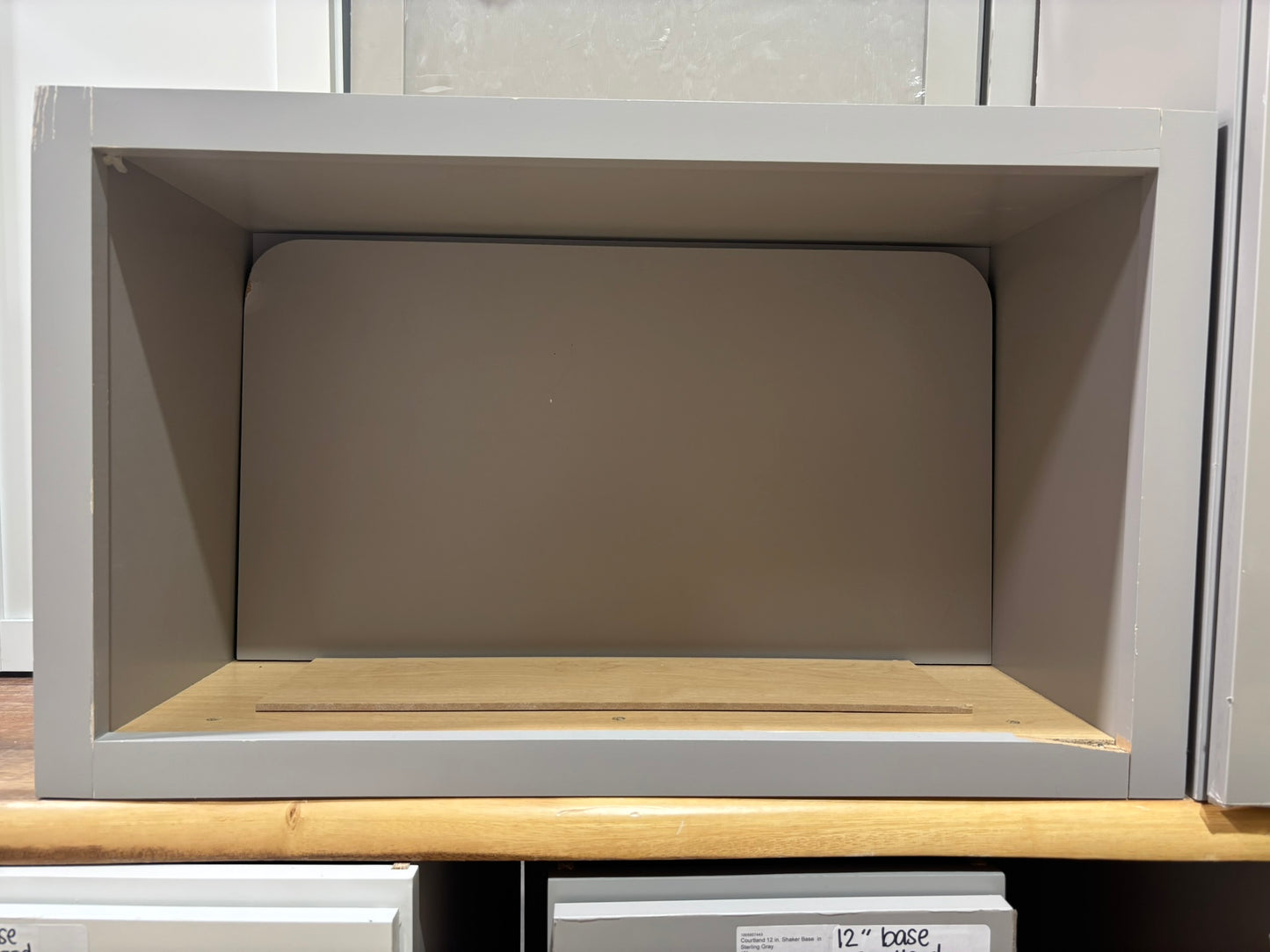 Courtland 30"x18" microwave cabinet sterling gray
