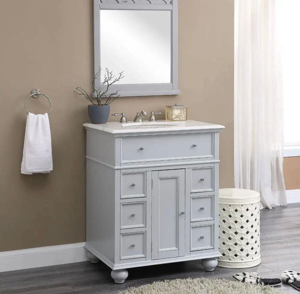 Hampton harbor 28" gray vanity