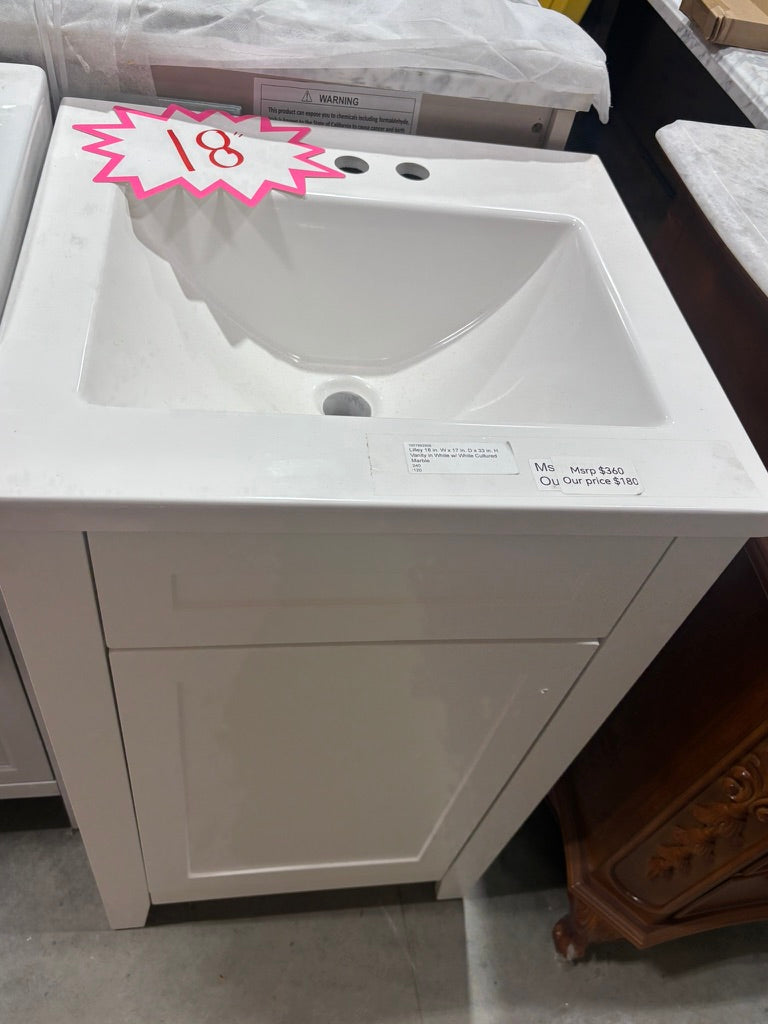 Lilley 18" white vanity