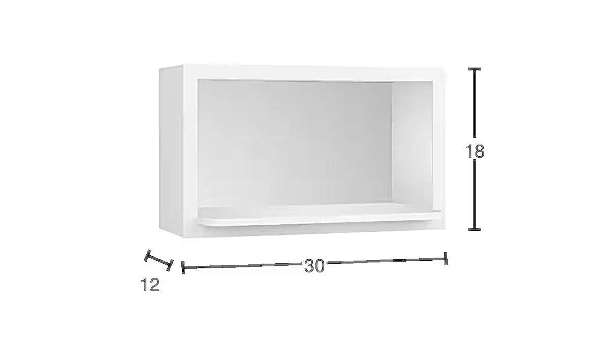 Courtland 30x18 microwave cabinet polar white