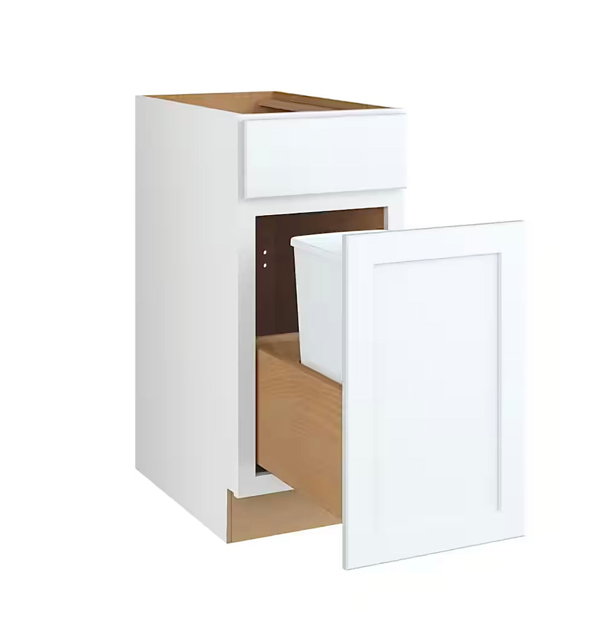 Courtland 18" trash can base polar white