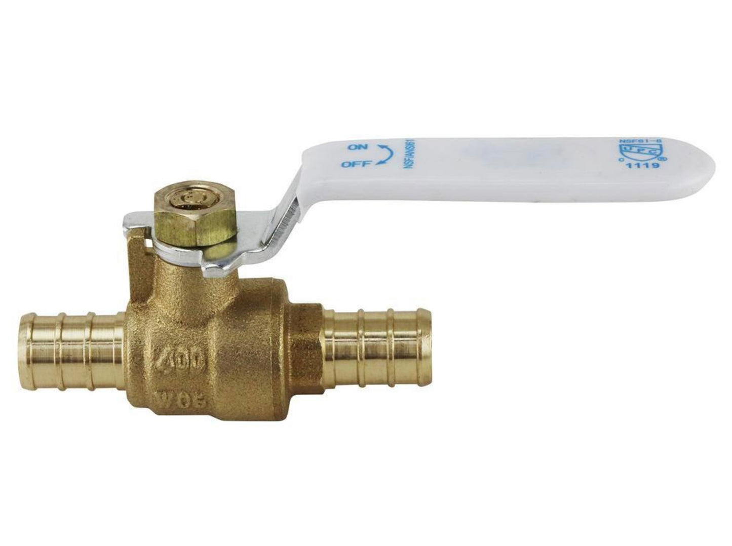 1/2 in brass PEX barb bell valve jar
