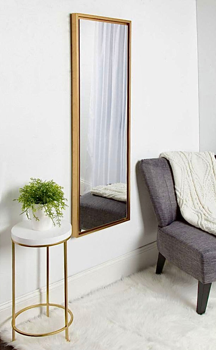Full length gold mirror (16"Wx48"H)
