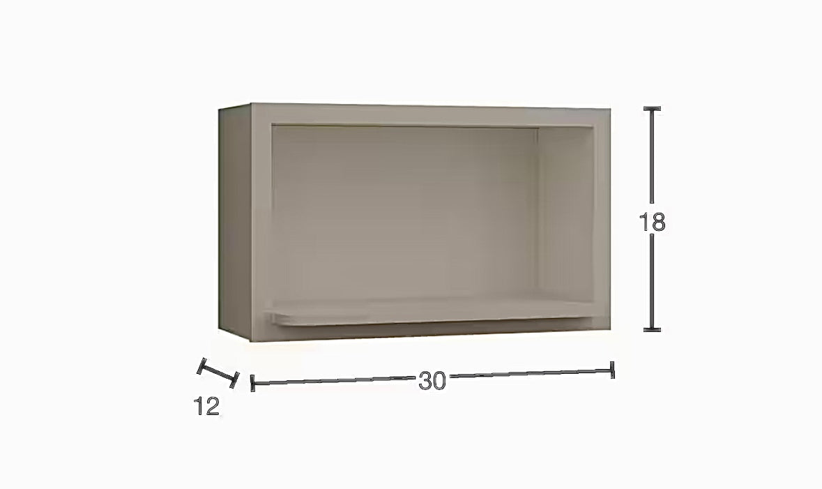 Courtland 30"x18" microwave cabinet sterling gray