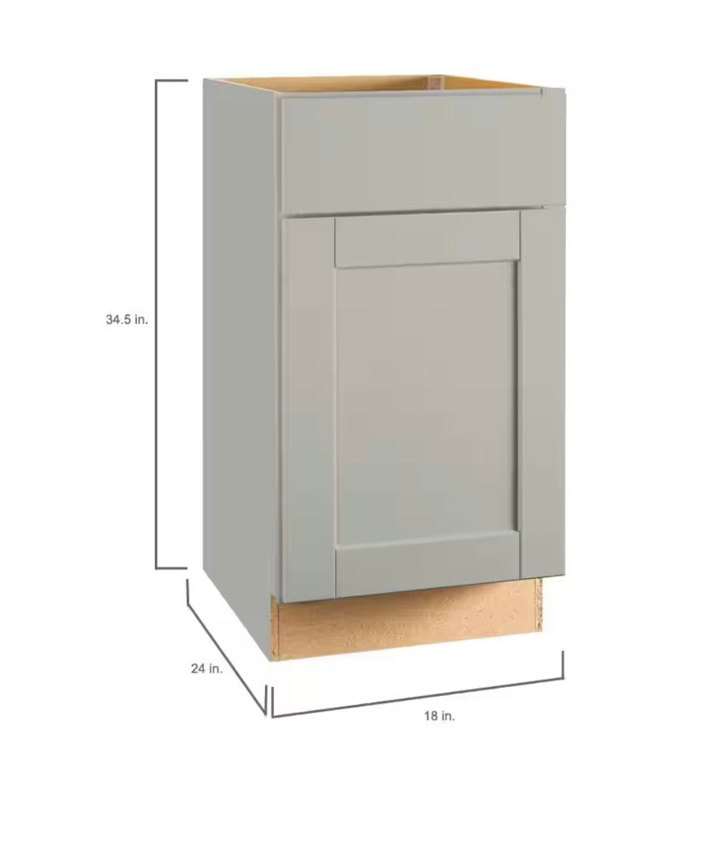 Shaker 18" base dove gray