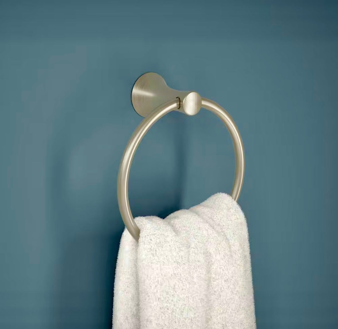 Greydon Towel ring in brushed nickel