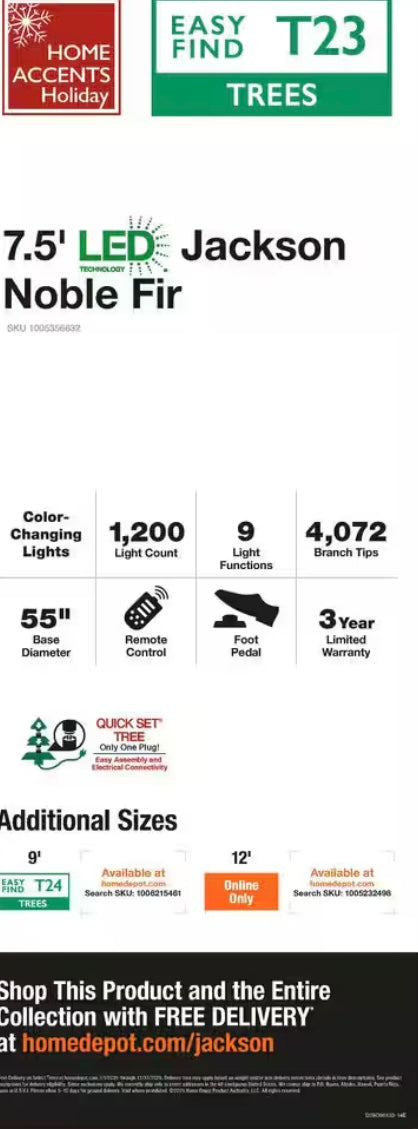 7.5 Ft Jackson Christmas tree