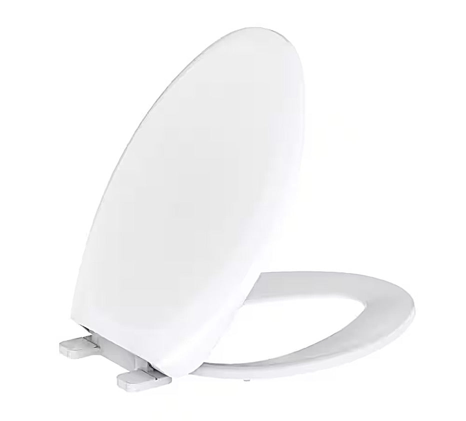 Gerber elongated toilet seat in white