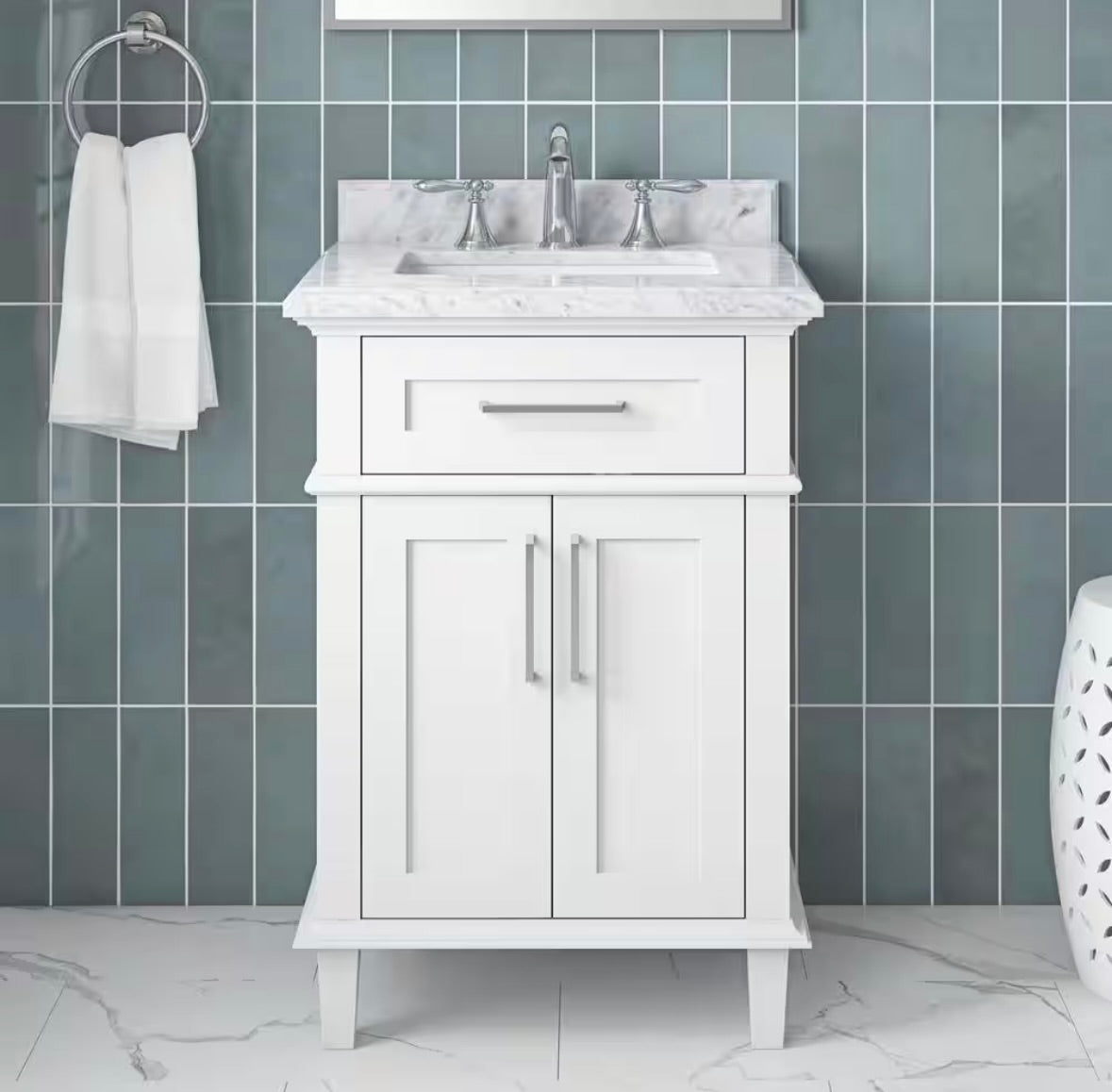 Sonoma 24" white vanity