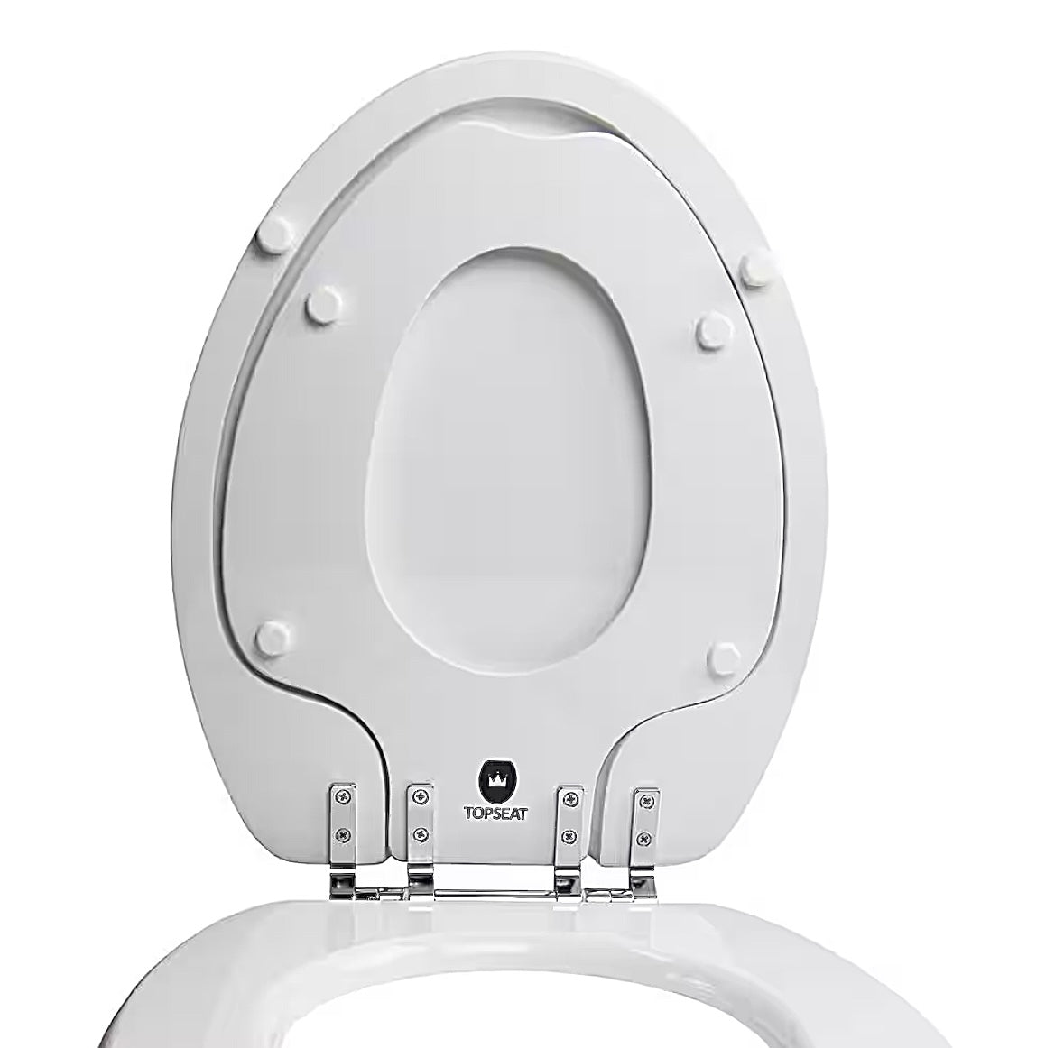 Tinyhiney elongated toilet seat in white