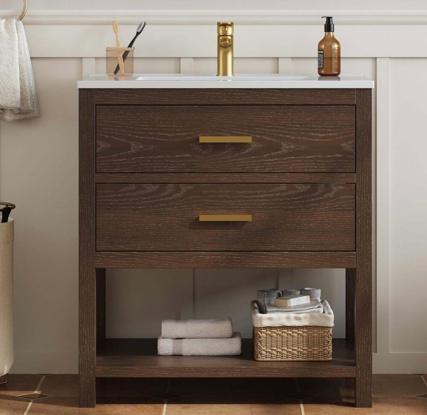 Magen 31" vanity in walnut
