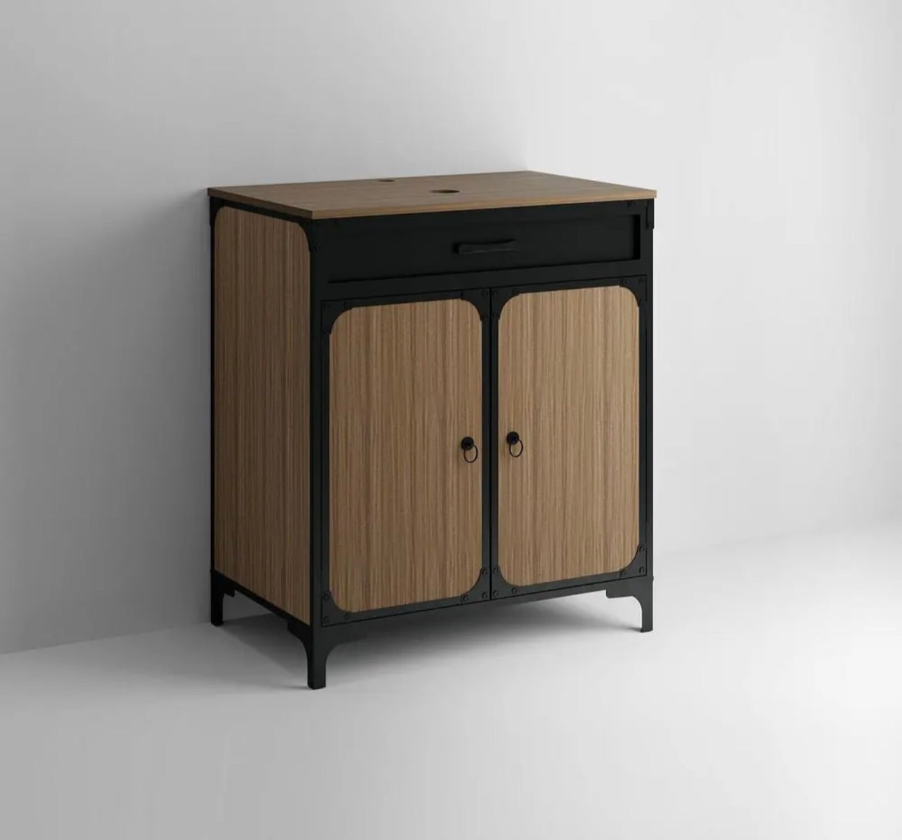 30" brown and black vanity