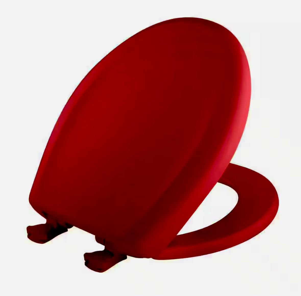Bemis round toilet seat in red
