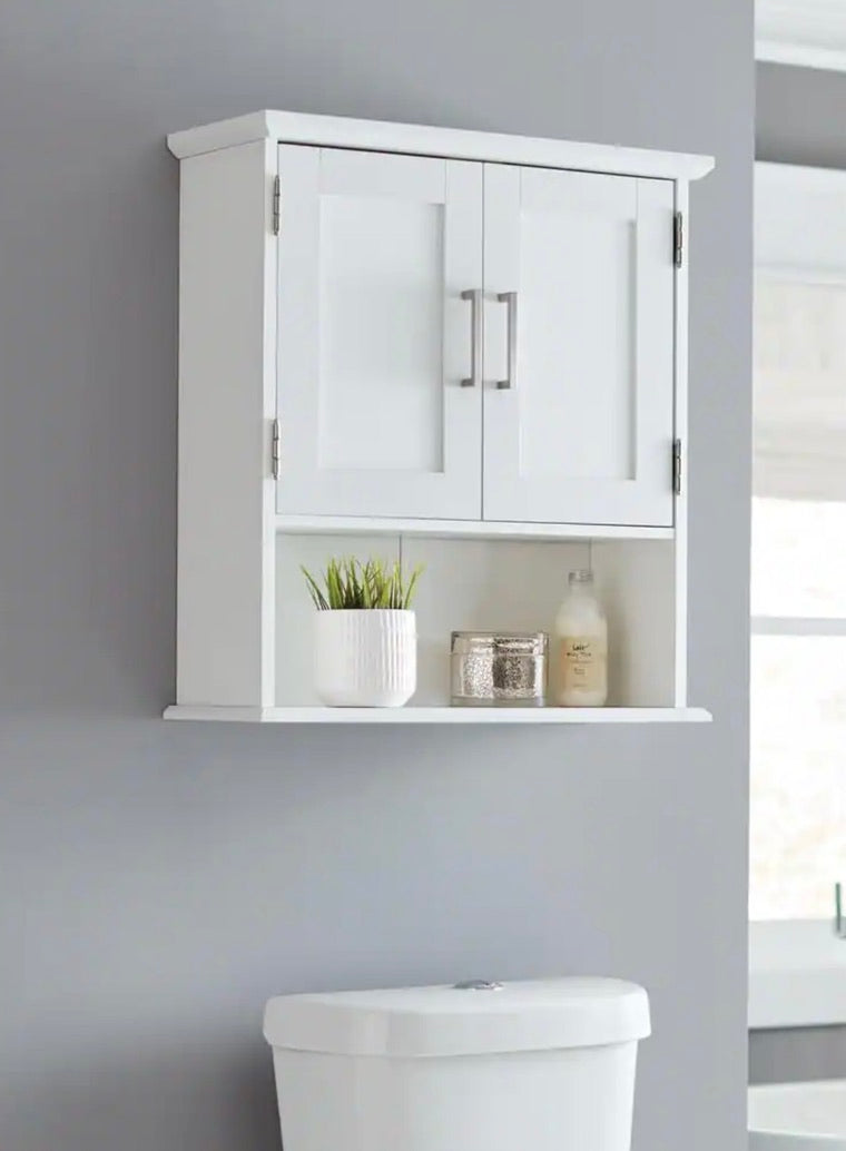 Over the toilet storage cabinet white