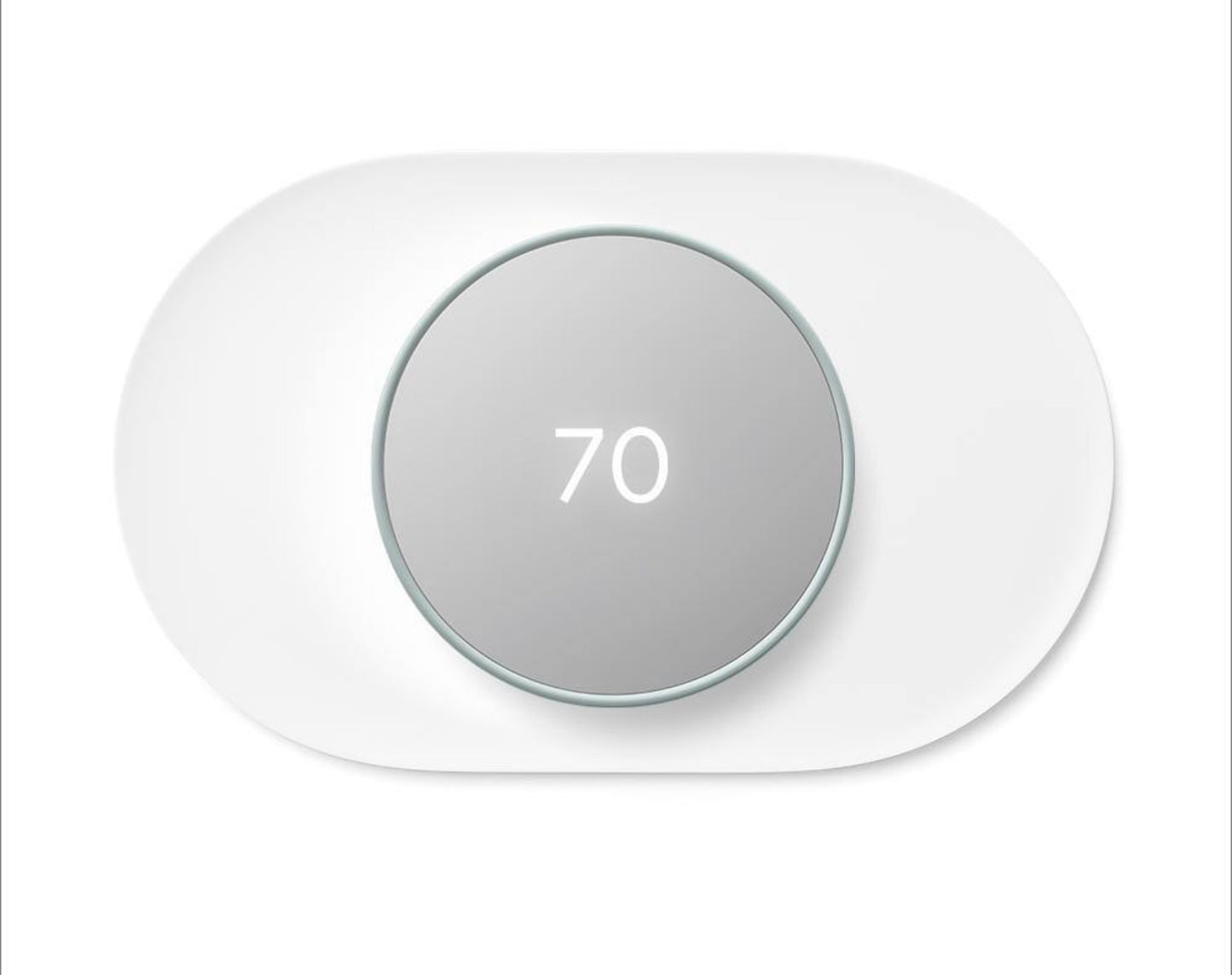 Nest smart thermostat in snow