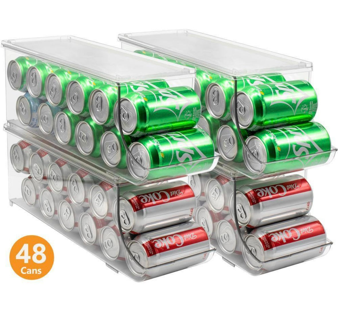 4 pack clear stackable can dispenser