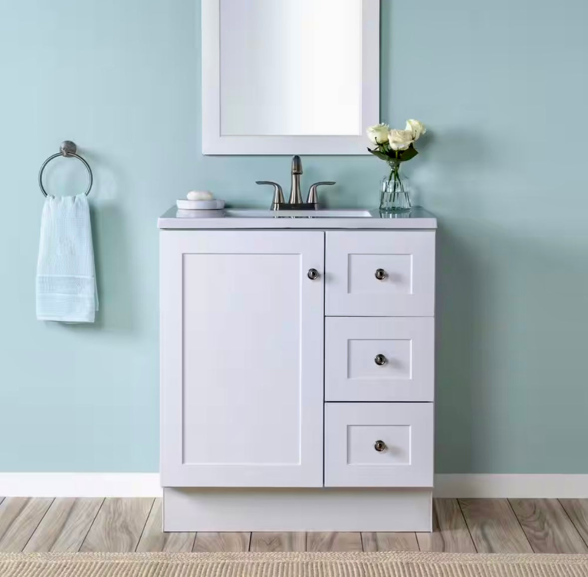 Bannister 31 in white vanity