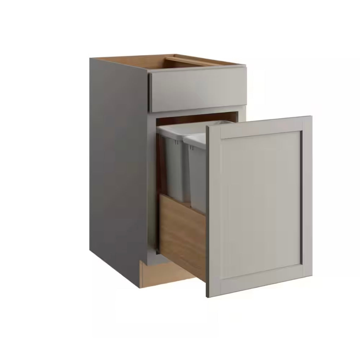 Courtland 18" trash sterling gray