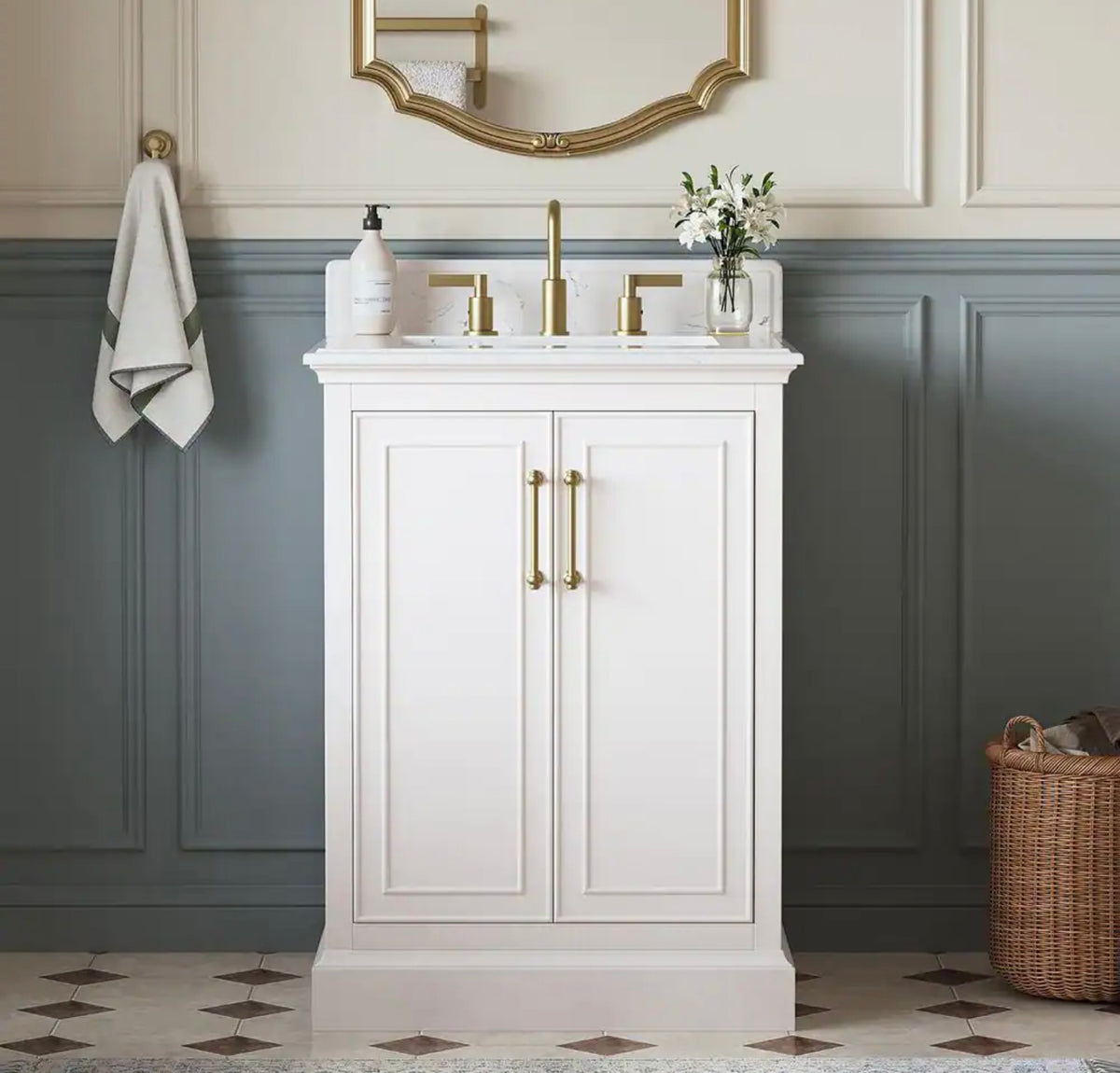 Ravenscroft 25" swan white vanity
