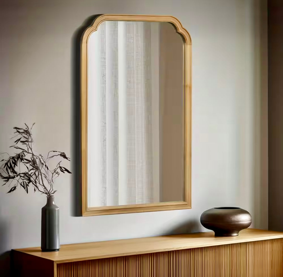 Farm mirror 20"Wx30"H natural pine