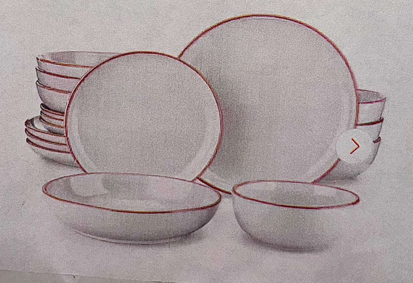 16 piece stoneware gray dinnerware set