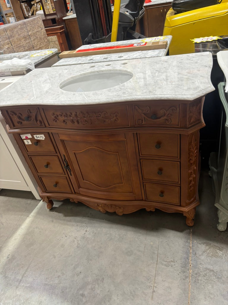 Winslow 45" antique cherry vanity