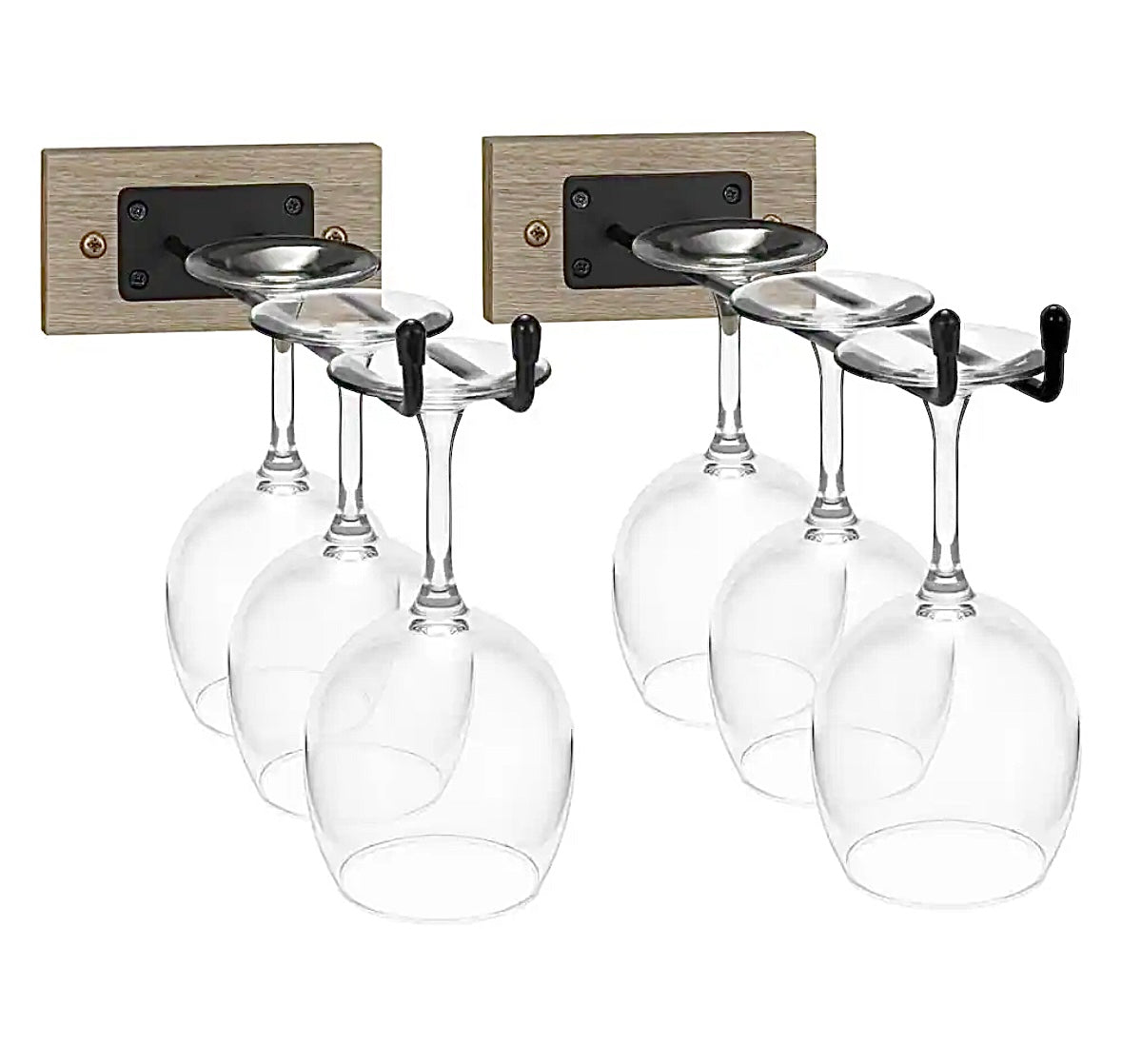Wall mount stemware rack