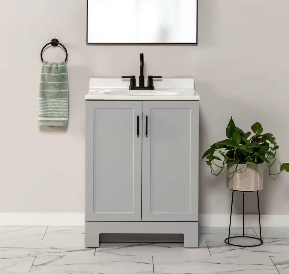 Oakley 25" dove gray vanity