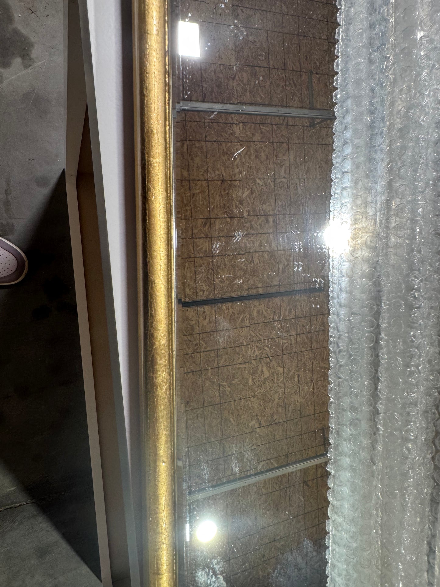 18"x24" arched gold mirror