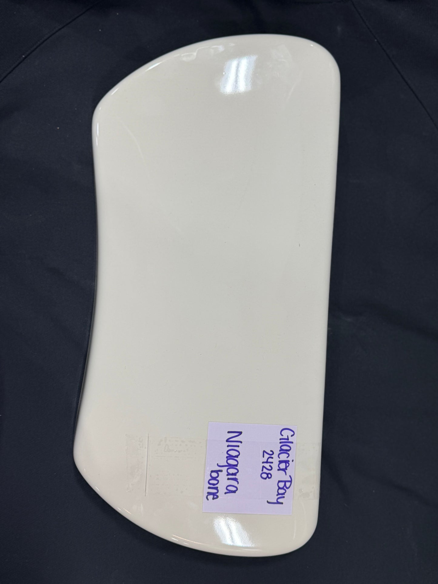 Niagara toilet tank lid in bone