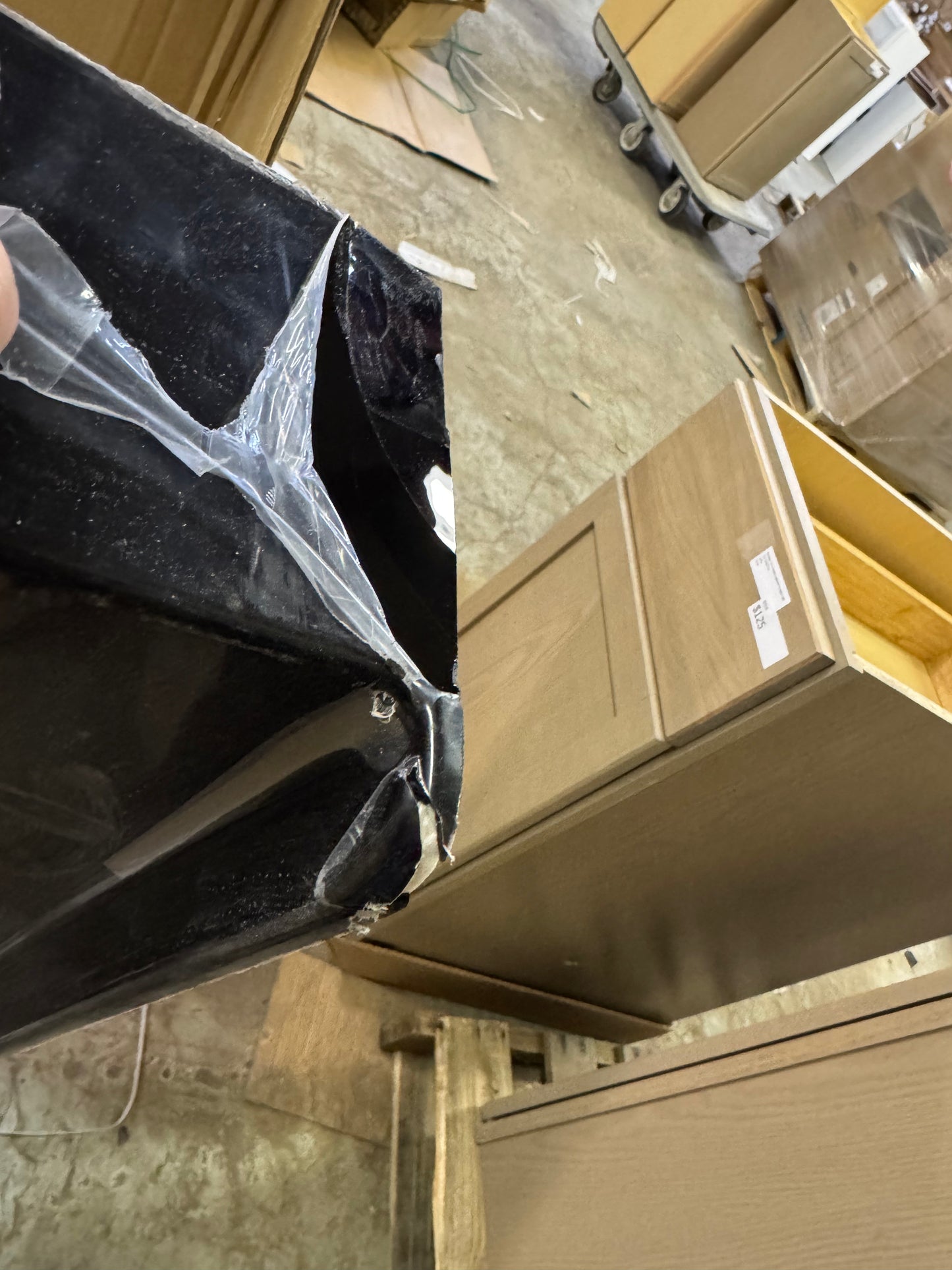 48x36 Black shower base left drain