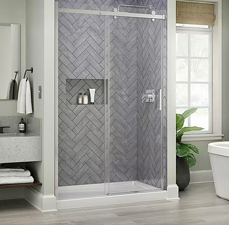Delta 46"x76" framless sliding shower door