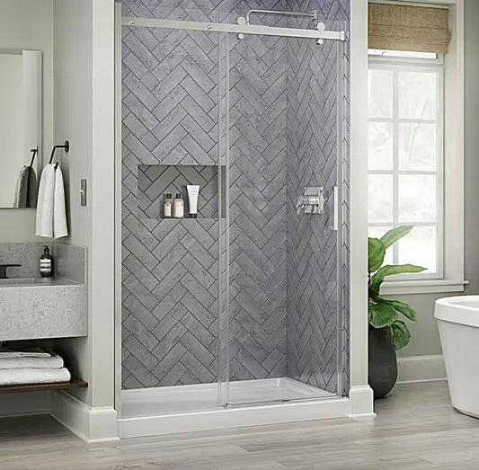 Delta 46"x76" framless sliding shower door