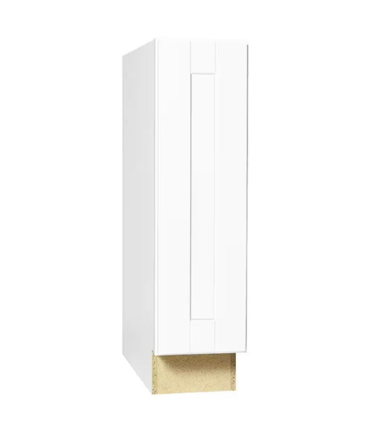 Shaker 9" base cabinet in satin white