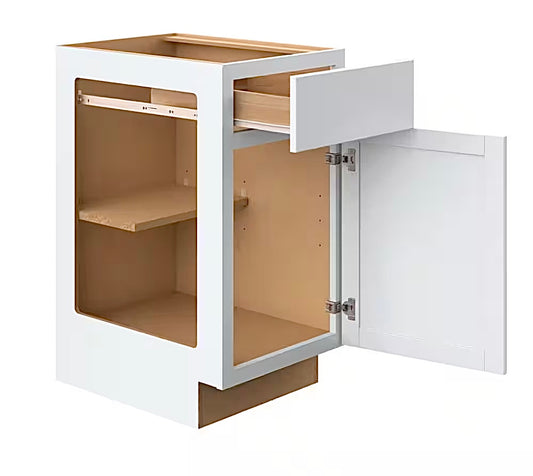 Courtland 12" base cabinet polar white