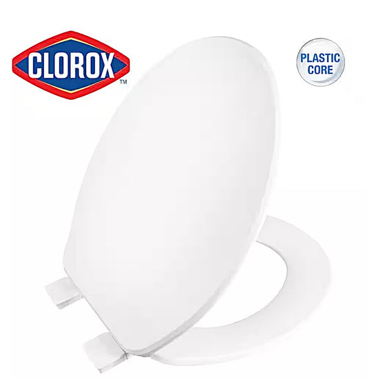 Clorox round plastic toilet seat in white