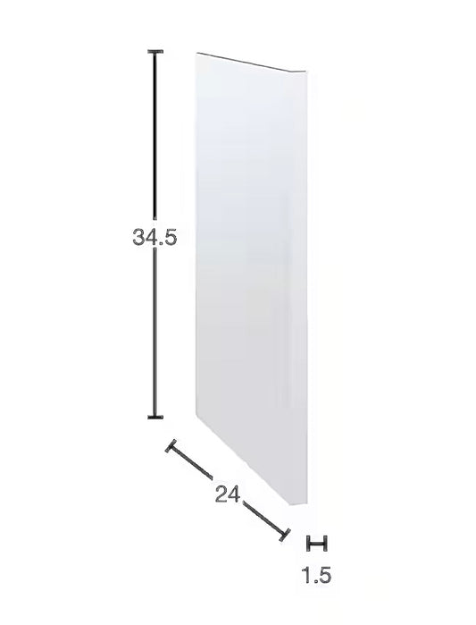 Courtland dishwasher end panel polar white
