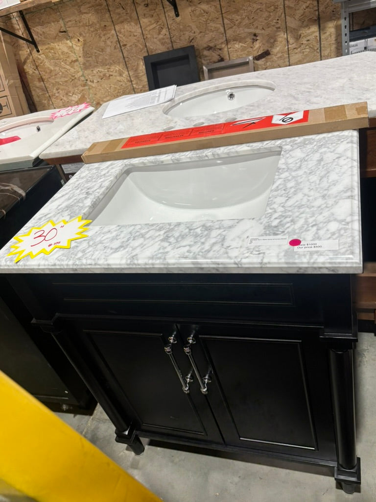 Aberdeen 30" black vanity