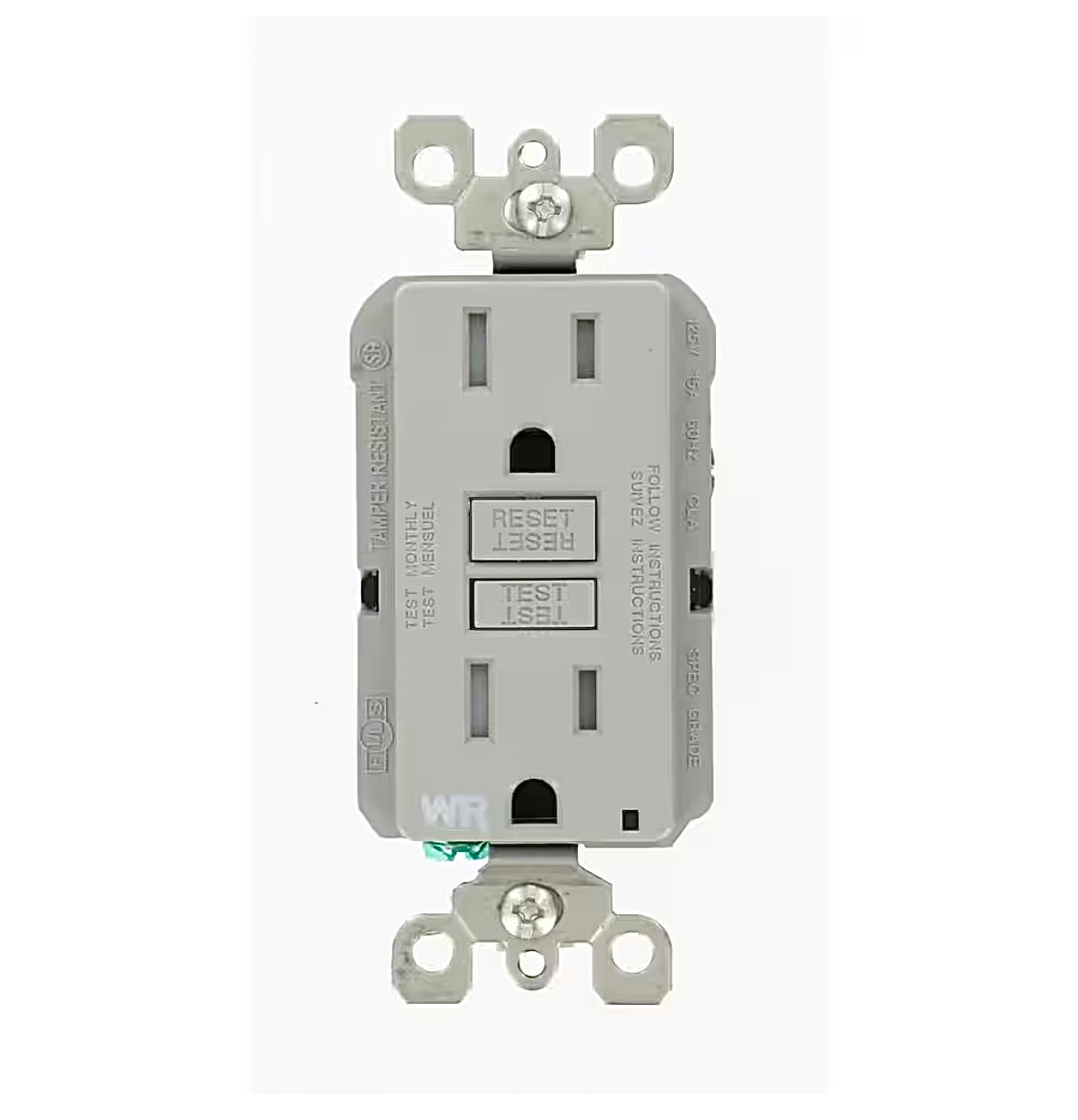 15 AMP GFCI outlet gray