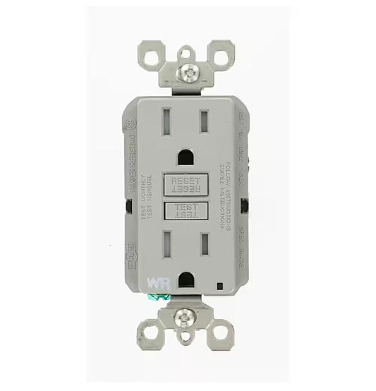 15 AMP GFCI outlet gray