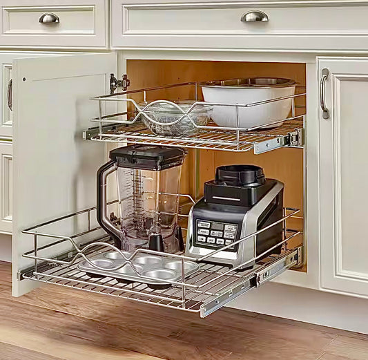 20" double tier cabinet pull out