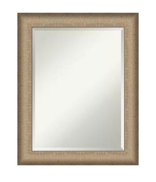 Brushed bronze beveled mirror (22.75"Wx28.75"H)