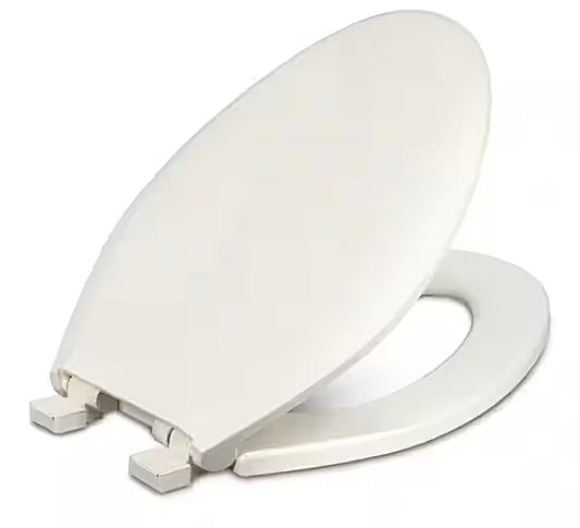 Centoco elongated toilet seat in biscuit