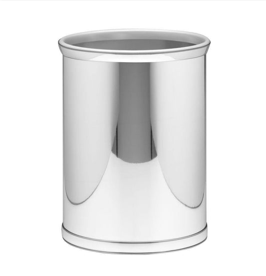 Mylar 13 Qt chrome oval waste basket