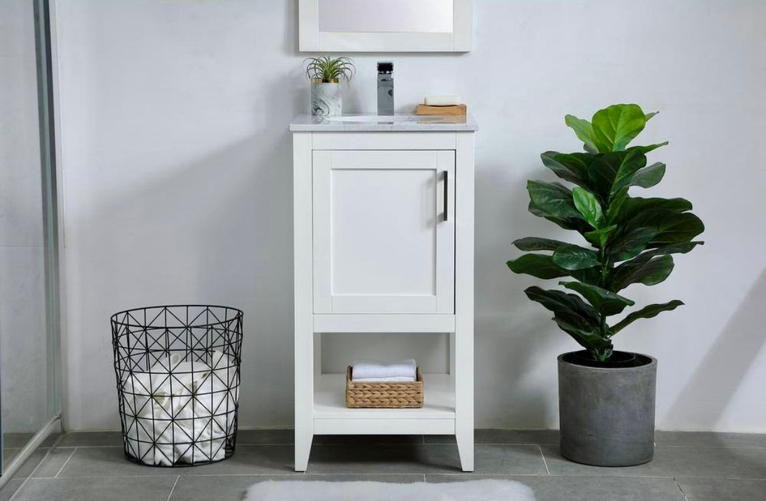 Timeless Home 18" White vanity