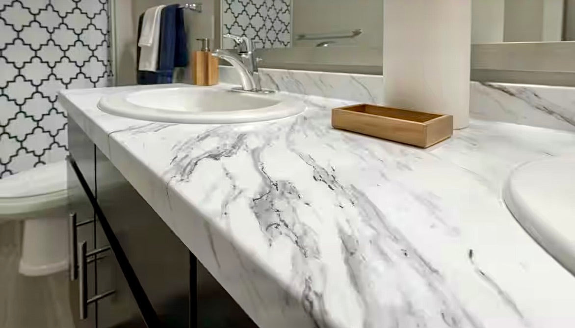 5'x12' laminate sheet in calcutta marble